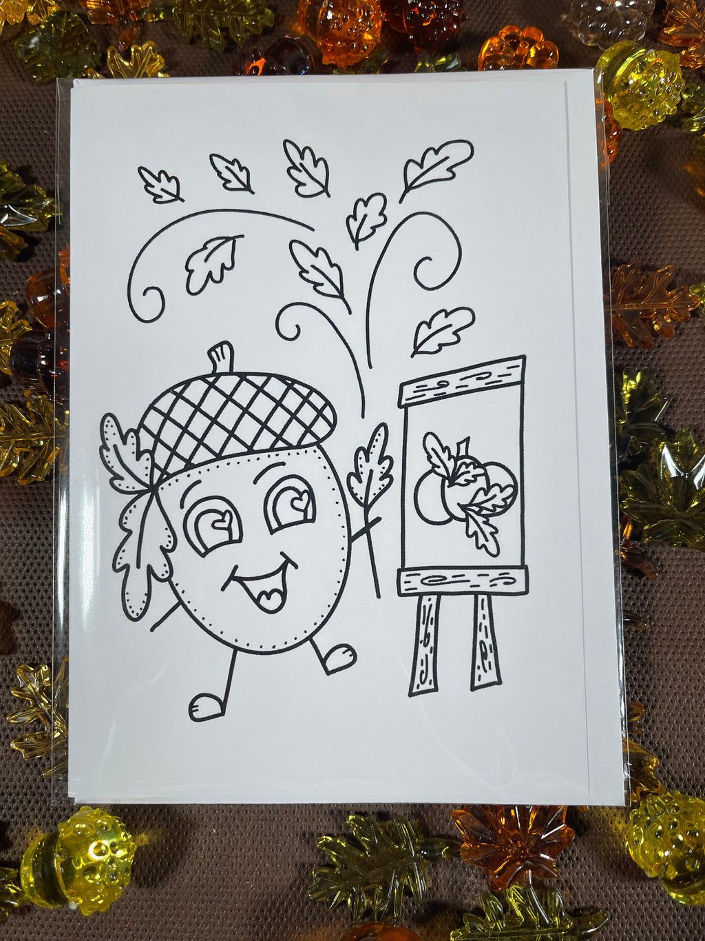 Kindness Kreatures Fall Coloring Notecards – 5x7