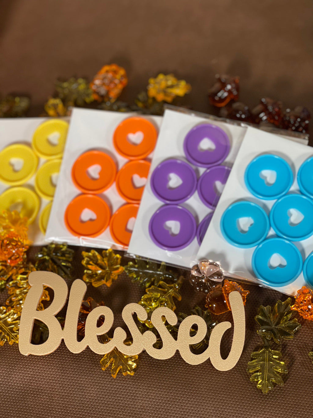 Kindness Kreatures Journal Accessories – Large Heart Disc Pack (Set of 7) 1.4" (35mm)