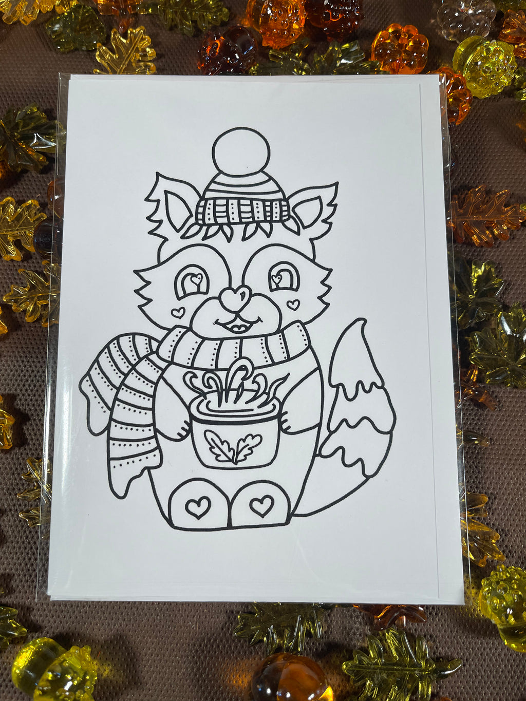 Kindness Kreatures Fall Coloring Notecards – 5x7