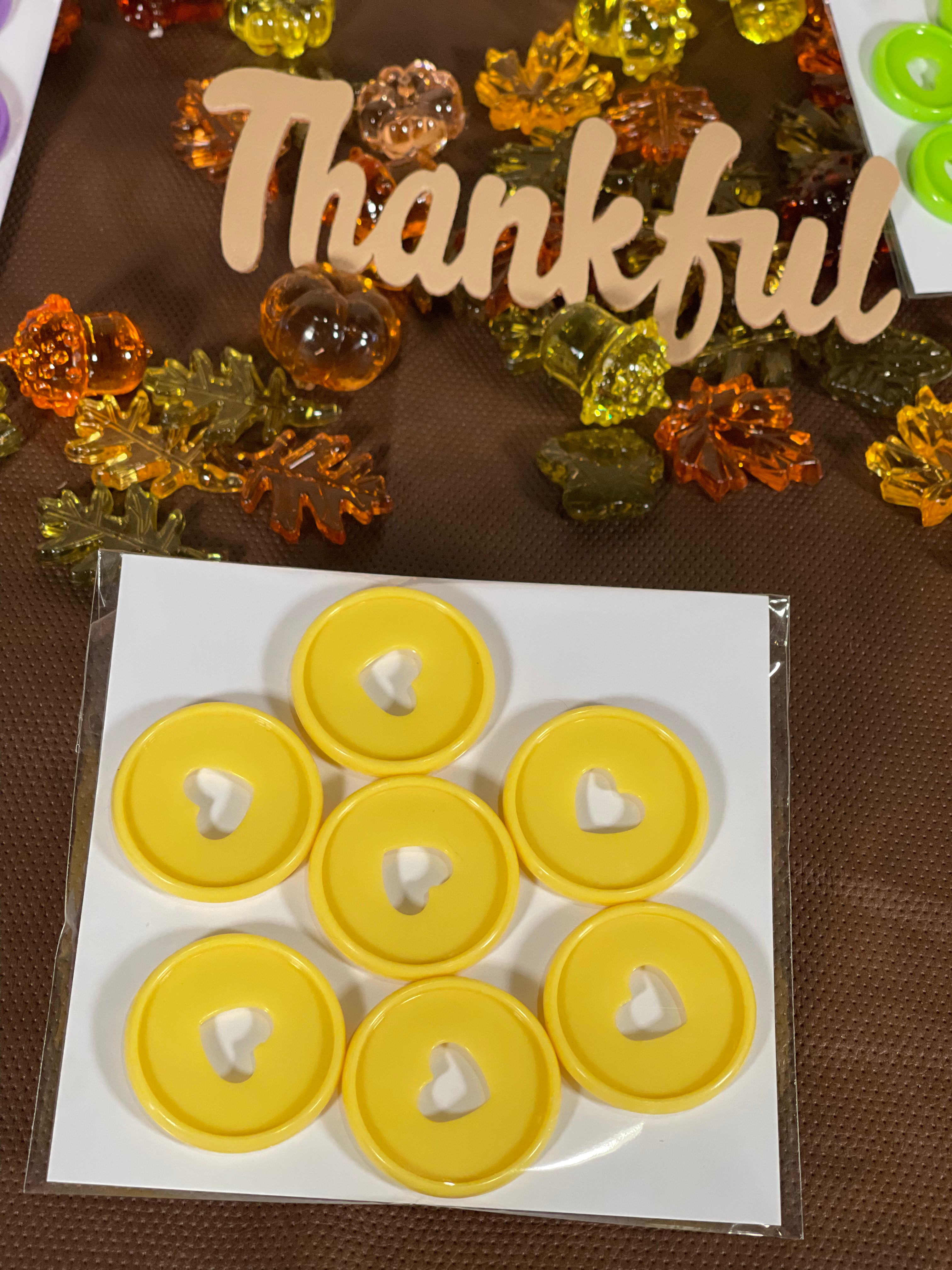 Kindness Kreatures Journal Accessories – Large Heart Disc Pack (Set of 7) 1.4" (35mm)