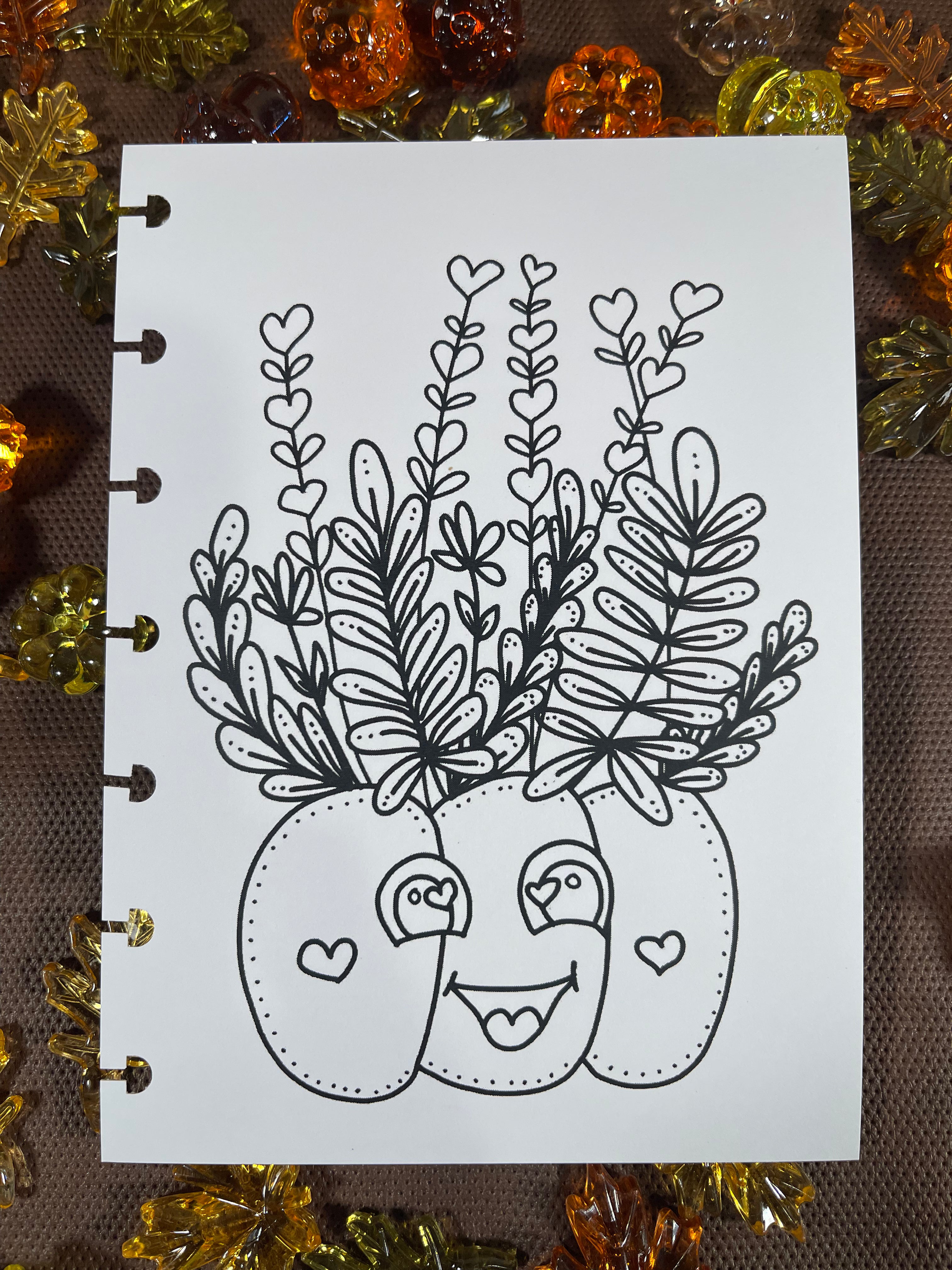 Kindness Kreatures Fall Coloring Page Inserts – Discbound Collection