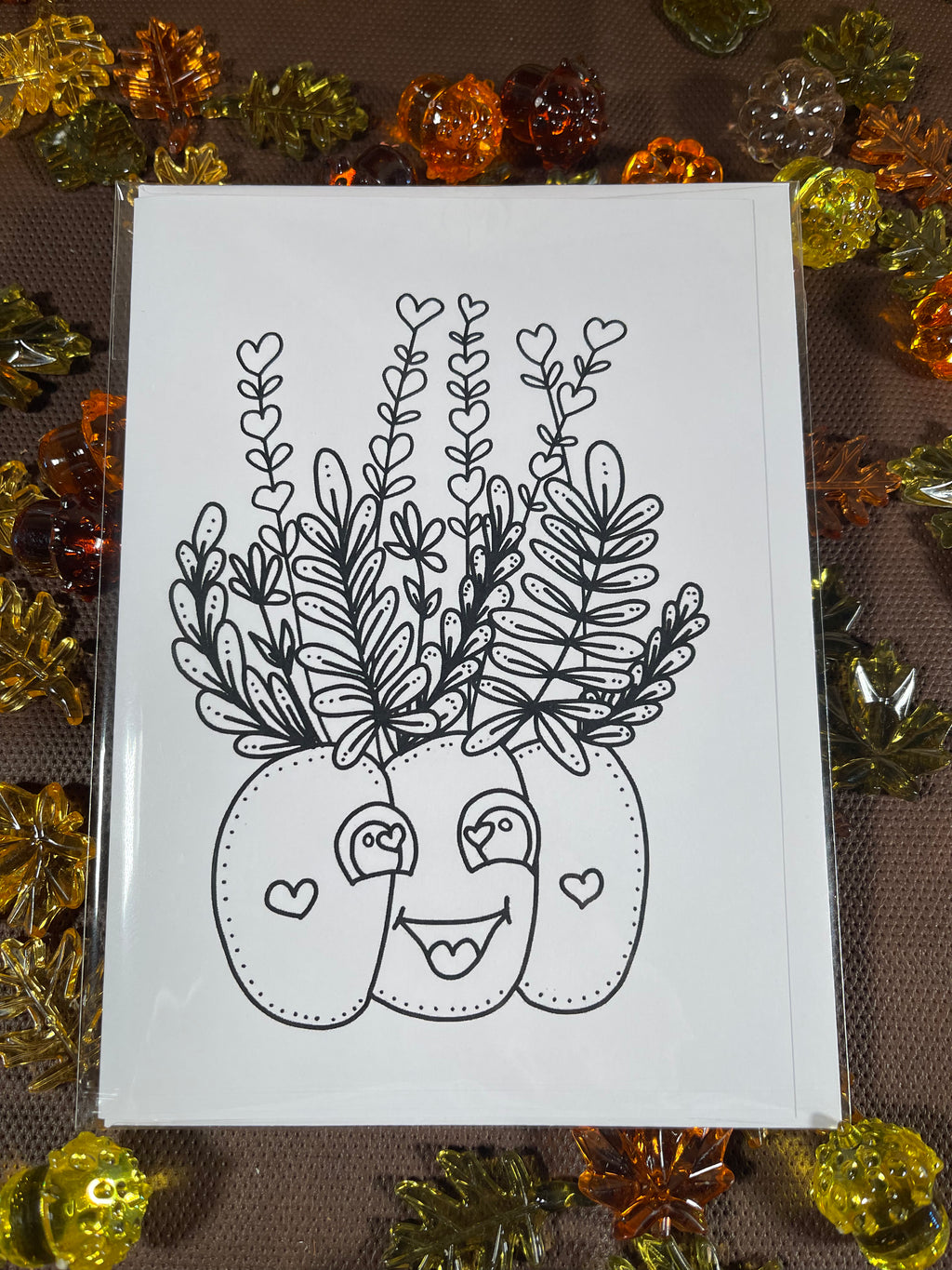 Kindness Kreatures Fall Coloring Notecards – 5x7