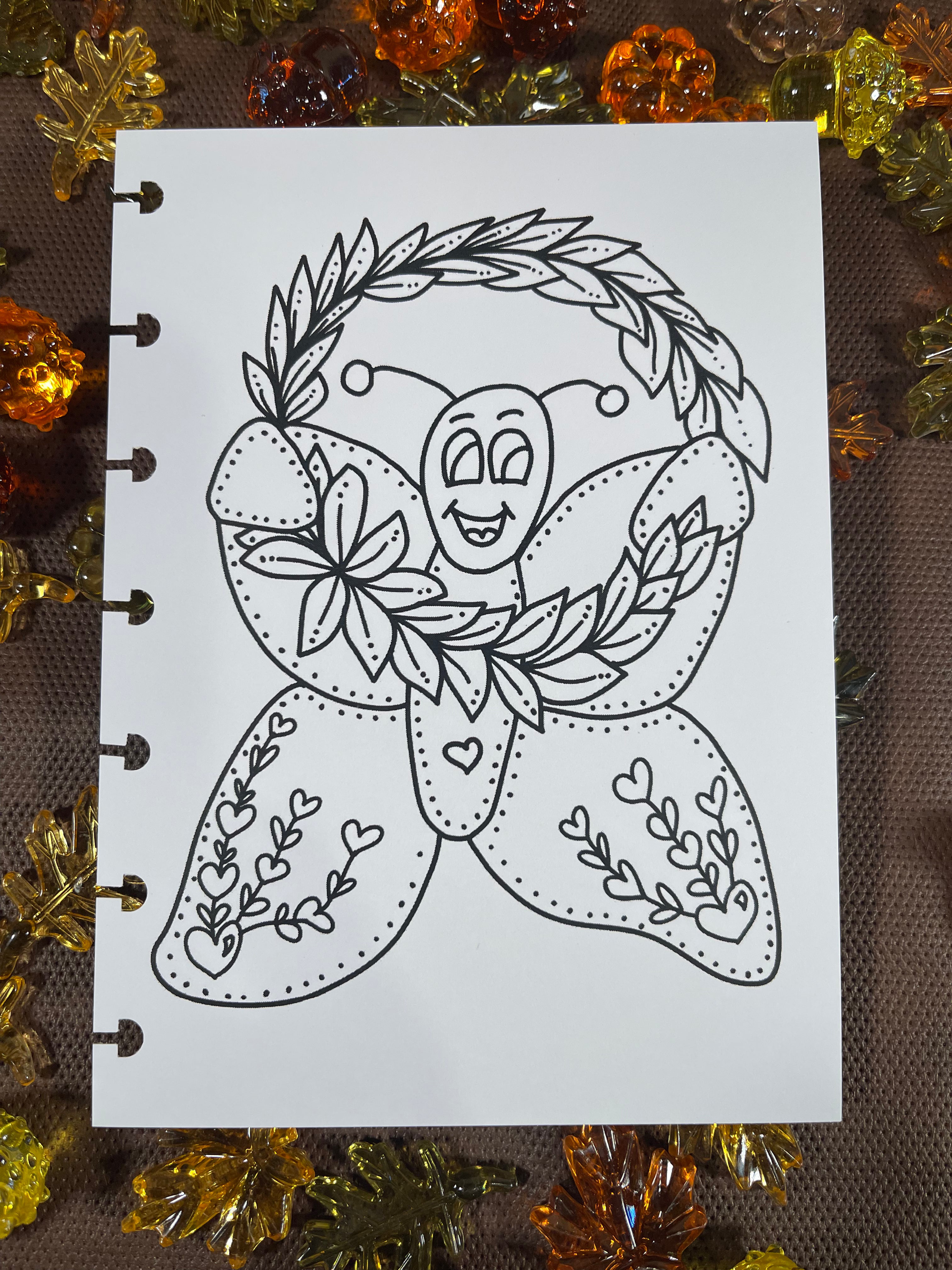 Kindness Kreatures Fall Coloring Page Inserts – Discbound Collection