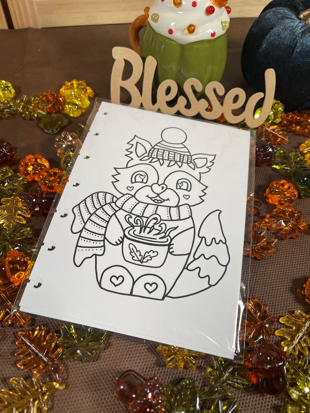 Kindness Kreatures Fall Coloring Page Inserts – Discbound Collection