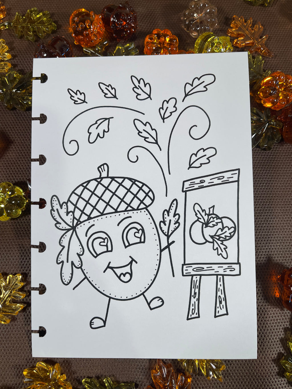 Kindness Kreatures Fall Coloring Page Inserts – Discbound Collection