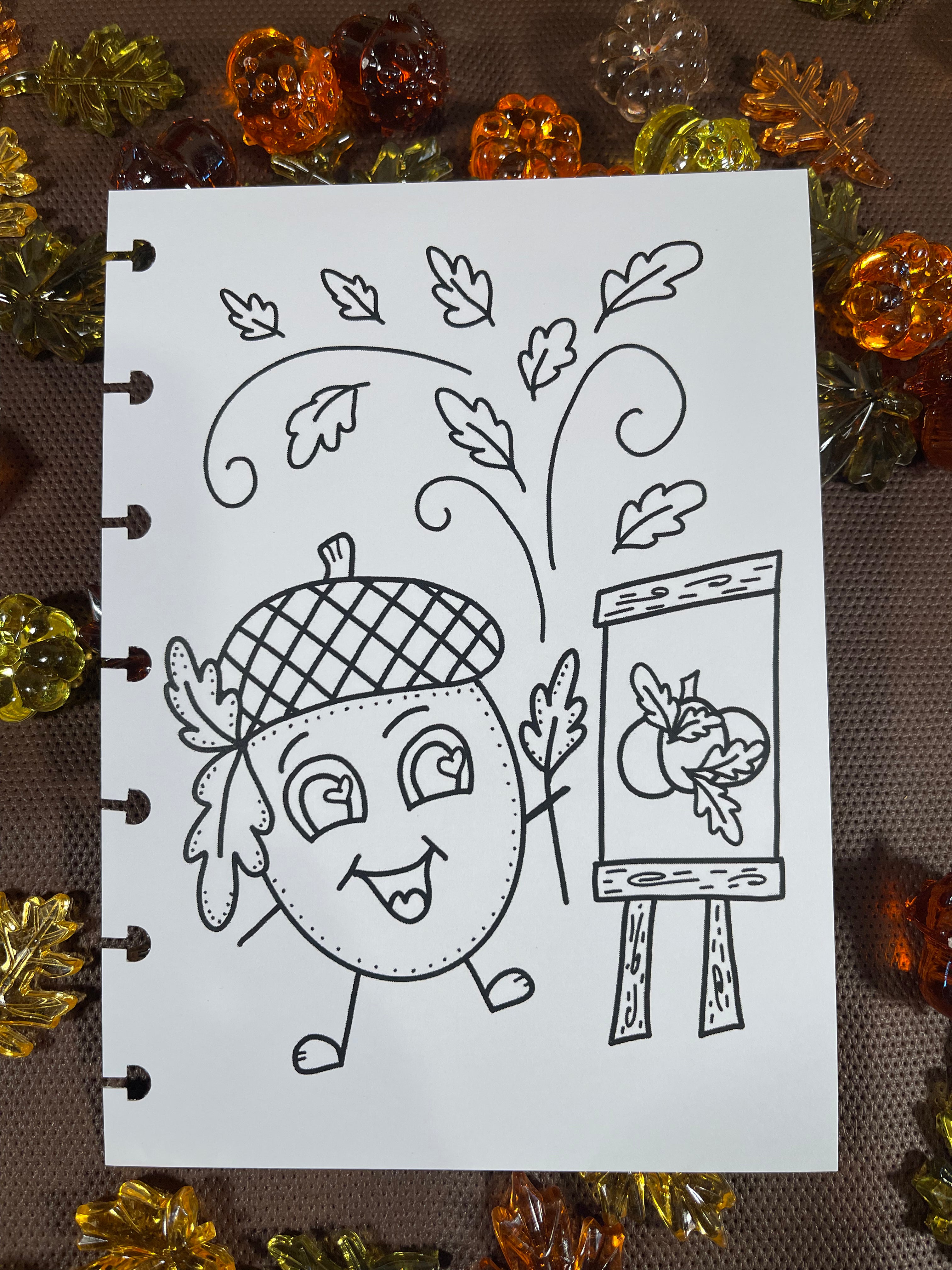 Kindness Kreatures Fall Coloring Page Inserts – Discbound Collection