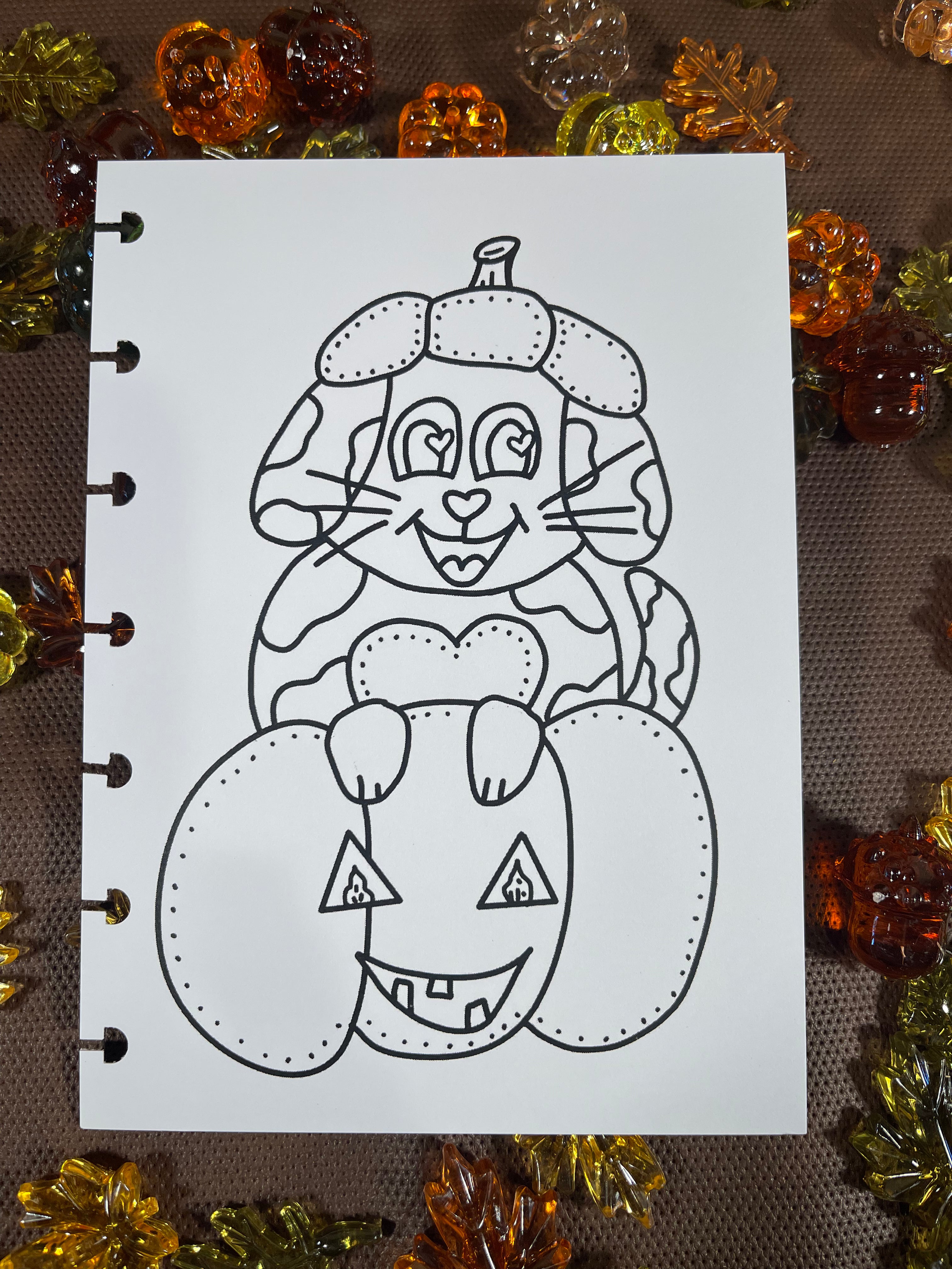Kindness Kreatures Fall Coloring Page Inserts – Discbound Collection