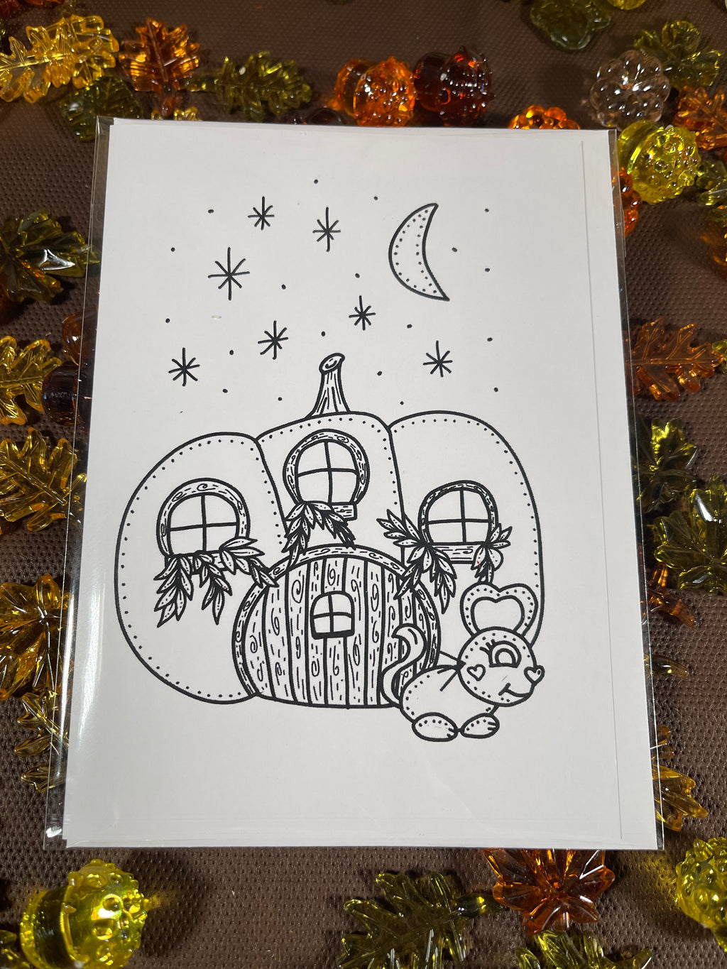 Kindness Kreatures Fall Coloring Notecards – 5x7