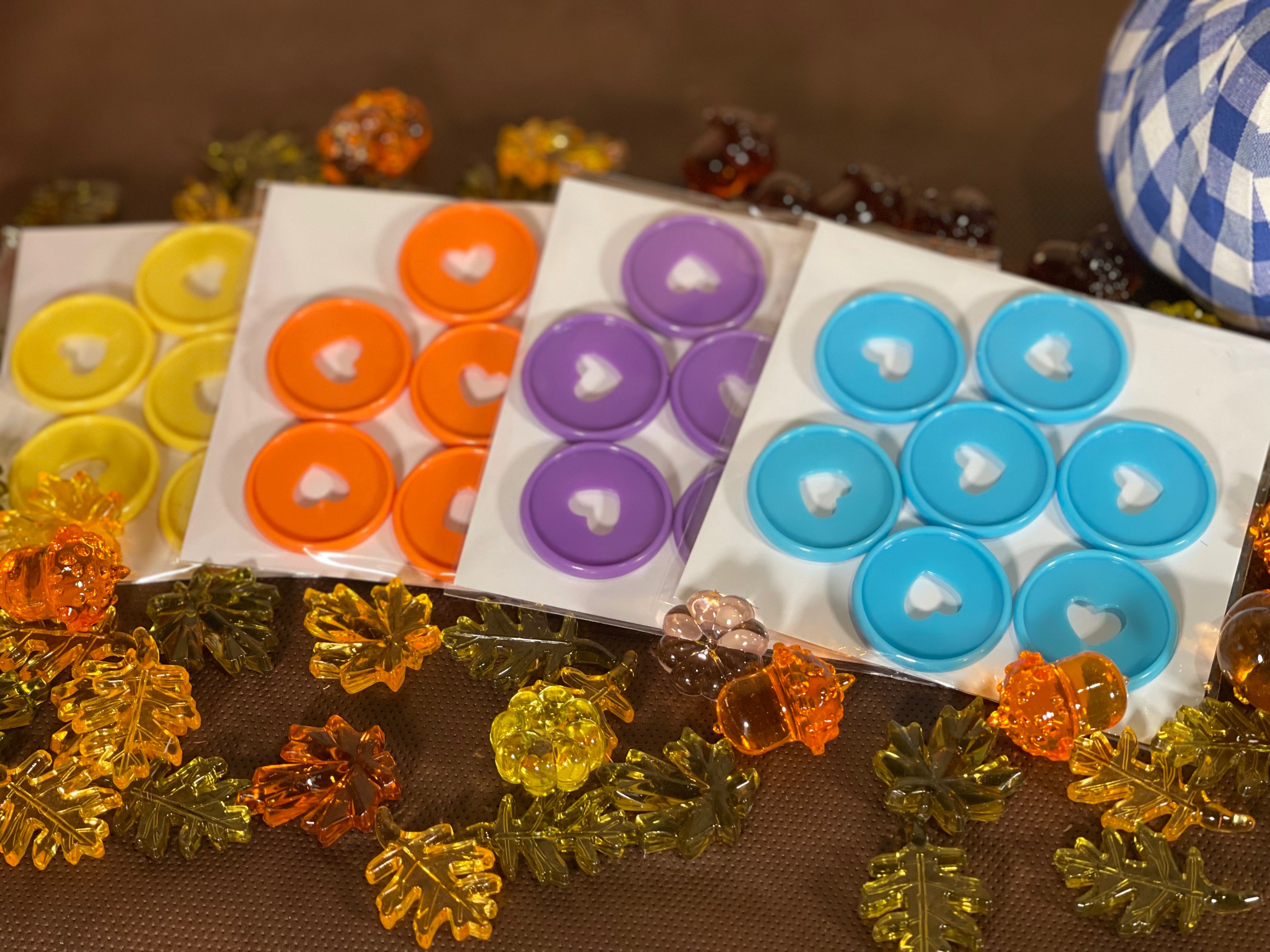 Kindness Kreatures Journal Accessories – Large Heart Disc Pack (Set of 7) 1.4" (35mm)